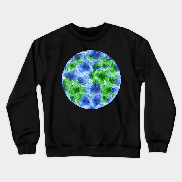 The Earth Laughs In Flowers Cool Gardening Quote Crewneck Sweatshirt by mangobanana